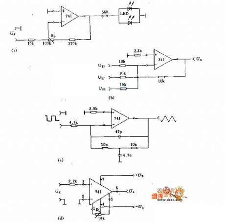 Application circuit of the op amp