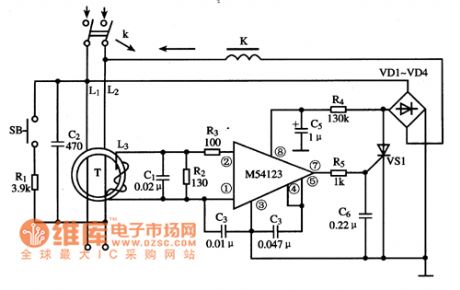Typical Application Circuit of M54123 Intergrated Circuit