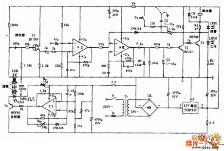 Remote alarm grating circuit