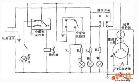 FengHua brand BYD-220 type fridge circuit