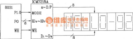 The 8-bit LED dynamic display circuit of ICM7218A