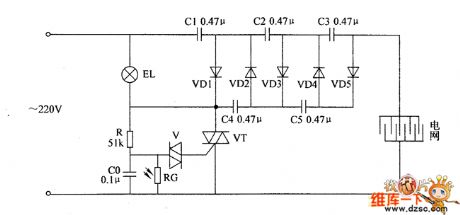 Electronic pests killing lamp circuit diagram 2