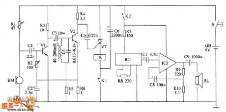 The electronic birds repeller circuit diagram 3