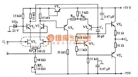 The high voltage input FET power amplifier circuit diagram