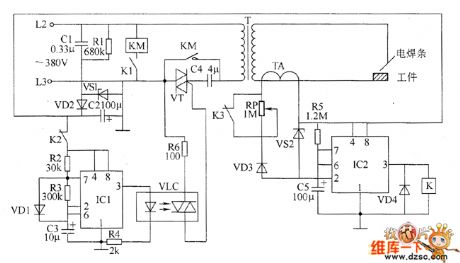 Welder no-load power saver circuit diagarm 2