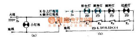 economic light of voltage reduced capacitance circuit