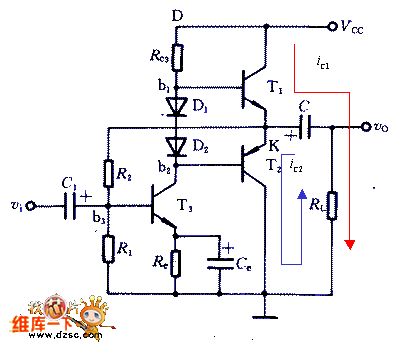 complementary symmetry principle circuit of power supply