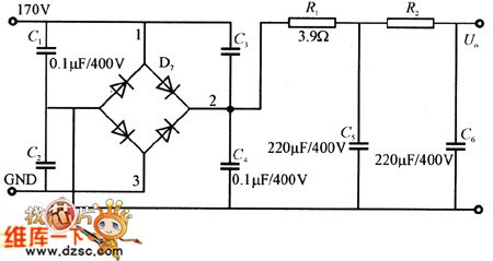 DC voltage-stabilizing circuit diagram
