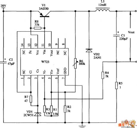 Switching Constant-Current Application Circuit Composed Of W723
