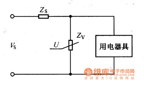The protection circuit composed of the pressure sensitive resistor