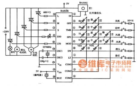 BA8206 fan single chip microcomputer integrated circuit