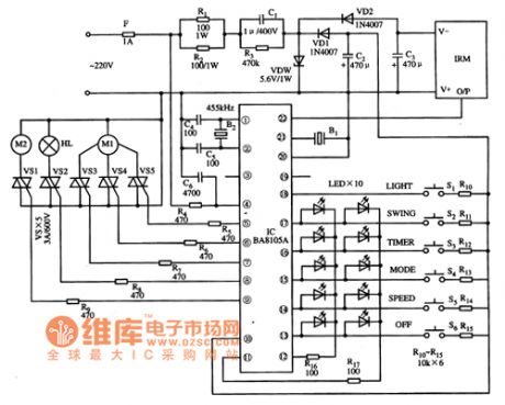 BA8105A fan single chip microcomputer integrated circuit