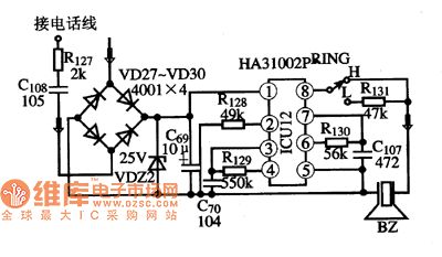 HA31002P Integrated Circuit Typical Application Circuit