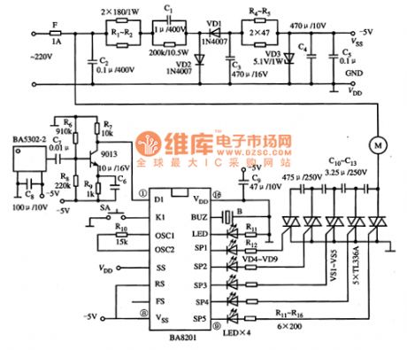 BA8201 ceiling fan single chip microcomputer integrated circuit