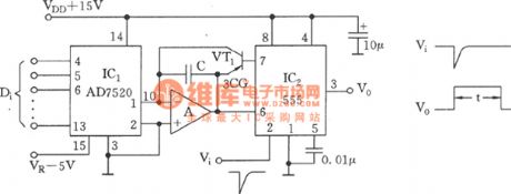 The digit/time converter circuit of 555