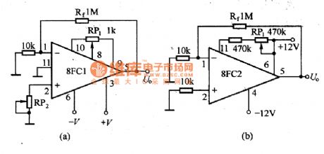 Operational amplifier zero adjustment circuit