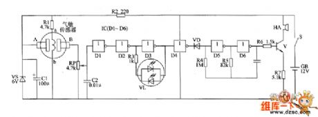Gas leak alarm circuit diagram