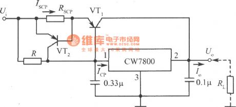 The large current output integrated stabilized power supply circuit composed of CW7800 (2)