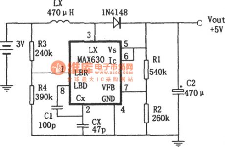 The self-bias frequency booster converting power supply composed of MAX630