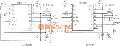 The linear stable power supply with 3.3V/10A output composed of MIC5157