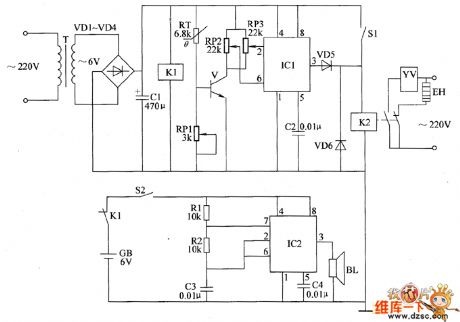 Bean sprouts automatic watering thermostats circuit diagram