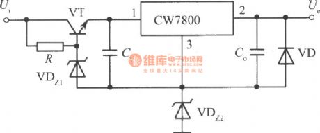 The high input-output integrated stable power supply circuit composed of CW7800 (1)