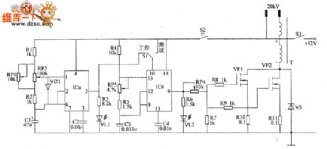 Electronic fishing shrimp machine circuit diagram 1