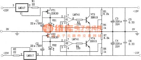 The constant current stable power supply in parallel connection composed of 5G14D