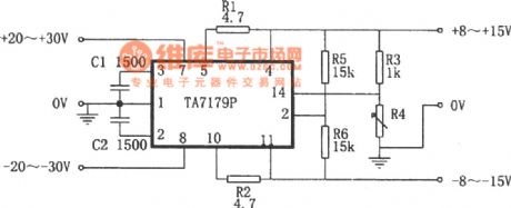 The symmetric synchronized adjustable, stable power supply composed of TA71791P