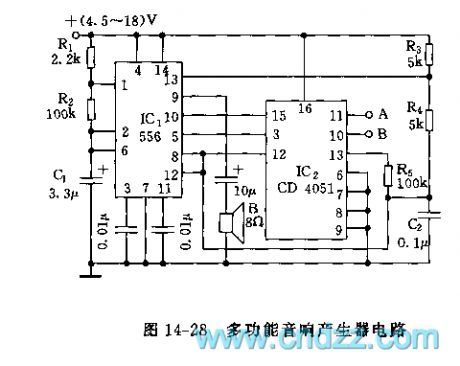 555 tone-changing audio circuit