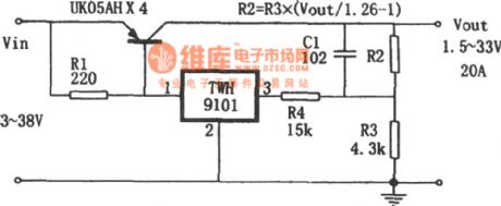 The low-voltage,high-precision and large-current stable power supply of TWH9101