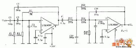 LM387 voice filter circuit