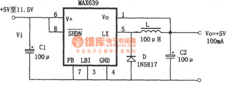 The +5v stable output step-down switching power supply consisting of MAX639