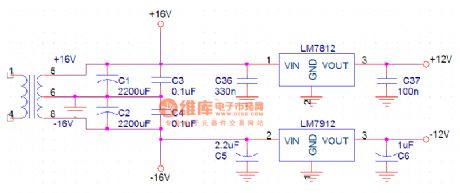 The stable voltage power supply circuit of dual-team output