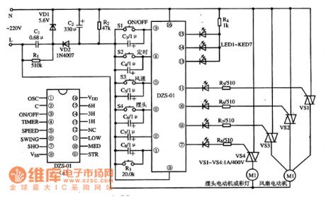 DZS-01 Fan Single-Chip Micro-Computer Integrated Circuit