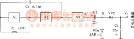 The passive power supply generator consisting of NAND