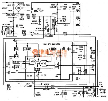 STR-M6831AFO4 switch power supply thick film integrated circuit