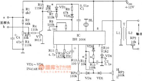 The BH3006 application circuit of the waveform generating integrated circuit