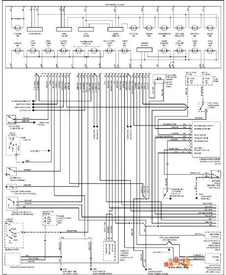 Mazda 95TAURUS (3.0L, SHO) dashboard circuit