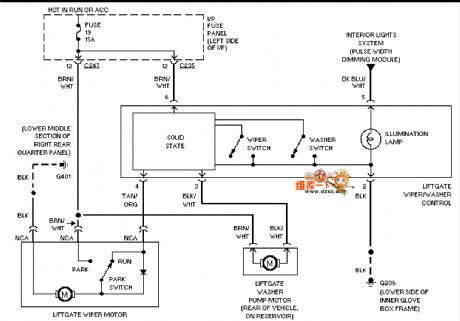 Mazda 96TAURUS light off alarm module circuit