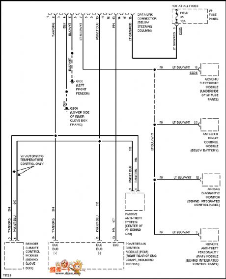 Mazda 96TAURUS (with DRL) headlight circuit