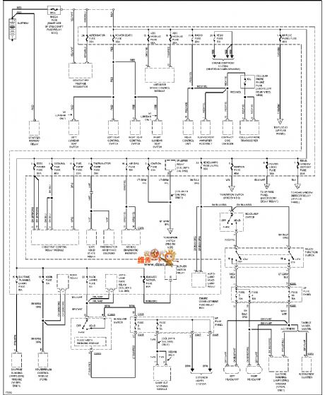 Mazda 96TAURUS power supply circuit