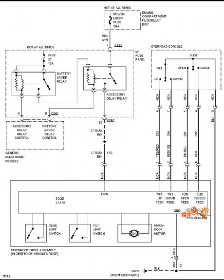 Mazda 96TAURUS dashboard lighting circuit