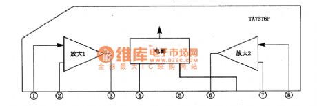 TA7376P dual track power amplification integrated circuit
