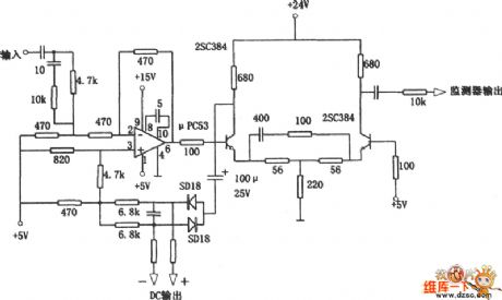 The wide band linear detection circuit of 10MHz