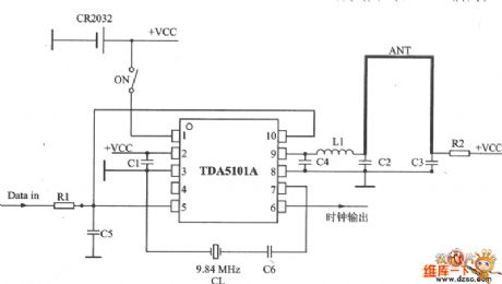 The TDA5101A ASK 315 MHz emitter circuit