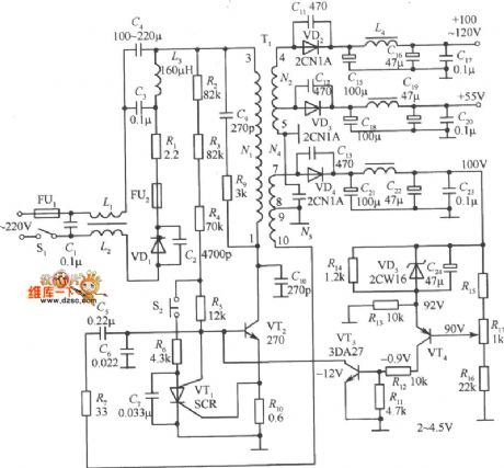 The self-motivated switch stable power supply circuit (1)