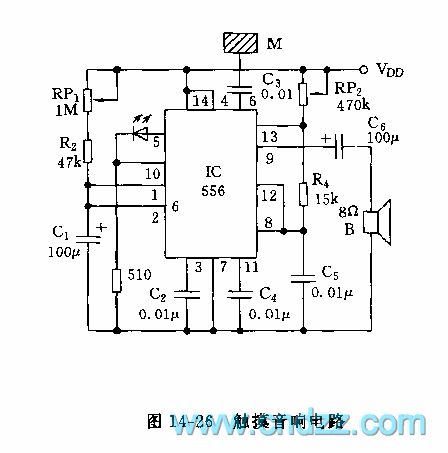 The 555 touch audio circuit