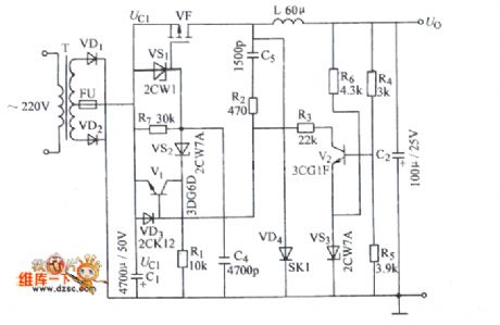 The vmos switch power steady circuit