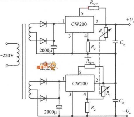 The 5V and 5a switch stable power supply circuit